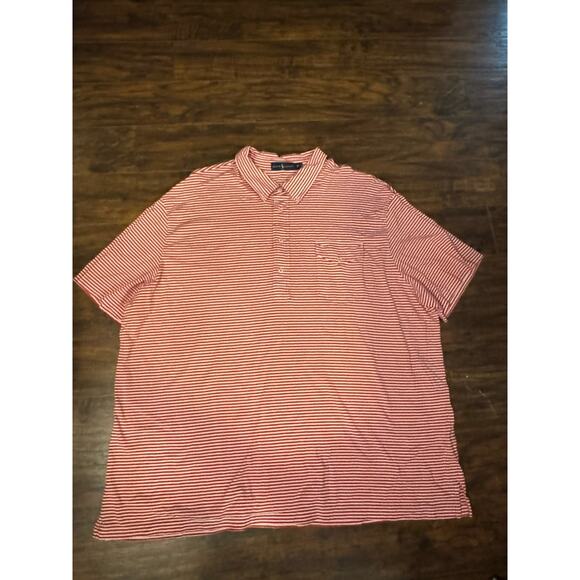 Polo Ralph Lauren Men’s Sz 4XB red Stripe Short Sleeve - Picture 1 of 8